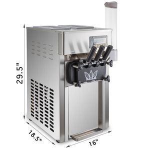 Commercial Countertop Stainless Steel Soft <b>Ice</b> Cream <b>Machine</b> 3 Flavors New Compact Model - Product Image 2