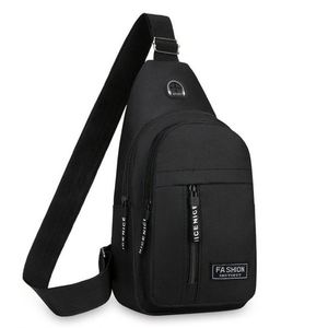 Sac bandoulière en nylon pour homme, design tendance, antivol, sac de poitrine à fermeture éclair, étanche, idéal pour les voyages - Product Image 2