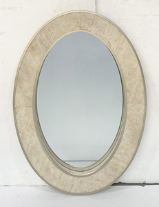 <span class=keywords><strong>Espejo</strong></span> <span class=keywords><strong>de</strong></span> pared decorativo moderno y elegante <span class=keywords><strong>de</strong></span> forma ovalada hecho <span class=keywords><strong>de</strong></span> vidrio y travertino diseño Art Deco para decoración del hogar y el hotel - Product Image 3