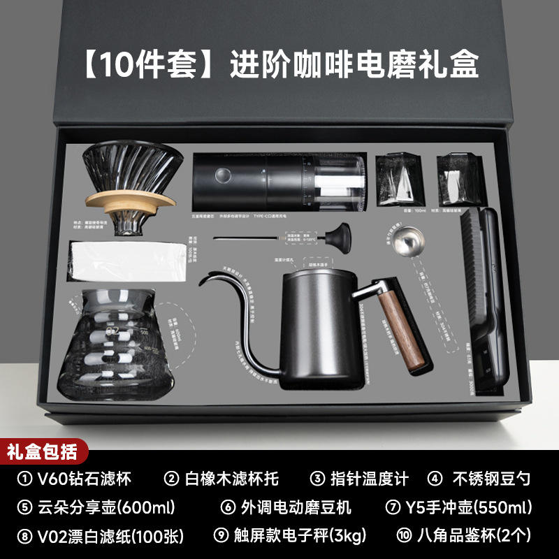 [ชุด 10 ชิ้น] กล่องของขวัญเครื่องบดกาแฟขั้นสูง