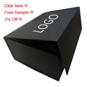 Özel kitap şekilli hediye kutuları baskı manyetik kağıt ambalaj kartonu sert siyah kutusu ile Logo