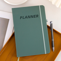 Agenda professionnel de haute qualité A5, couverture rigide en cuir PU, personnalisable, reliure à chevalet, avec logo personnalisé