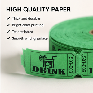 Etiquetas de Papel Recubierto Impresas Flexográficamente, Perforadas y Fáciles de Desprender, para Bebidas en Rollo Verde, 2x1 Pulgadas, para Publicidad de Eventos - Product Image 5