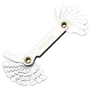 52Pcs Metrish 60 Grad und Weiß wert 55 Grad Schraube Pitch <span class=keywords><strong>Gauge</strong></span> Gewinde messgerät - Product Image 4