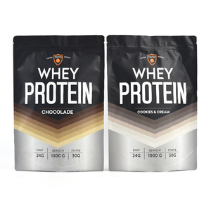 Feuille d'aluminium imprimée personnalisée 500g 1kg 2.5kg sac en mylar à fermeture éclair zip-lock emballage en masse de poudre de protéine de lactosérum pochette debout - Product Image 3