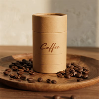 Kartonnen ronde cilinderverpakkingen met opdruk van eigen logo, recyclebaar, voor koffie, thee, voedsel, dranken en andere producten.