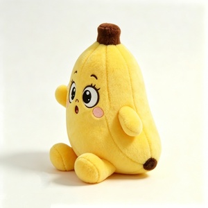 Peluche de Plátano Personalizado, Pequeño y Sentado, con Cara Bordada, Juguete de Peluche con Forma de Plátano para Niños - Product Image 2