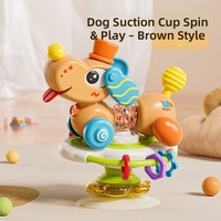 Jouet éducatif pour bébé, table à manger multifonctionnelle, volant détachable, toupie à ventouse chiot