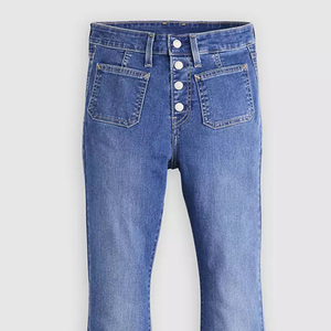 Jeans de Mezclilla para Mujer, Tallas Grandes, Corte Regular, Teñido Liso, Tela Cómoda, Personalizados OEM - Product Image 4