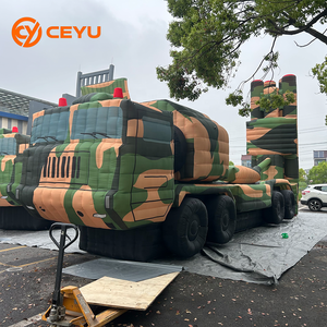 Ceyu Grand Modèle Publicitaire Gonflable de Véhicule Lance-Missiles Réplique de Char de Camouflage Oxford pour Exposition, Personnalisable - Product Image 1