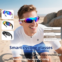 Lunettes de soleil polarisées pour le sport, écouteurs sans fil audio directionnels, commande par bouton-poussoir, étanches IPX-5, chargement magnétique 55+55