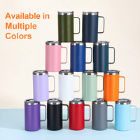 Mug isotherme personnalisé en acier inoxydable à double paroi de 24 oz avec couvercle, sans BPA, tasse à café de voyage
