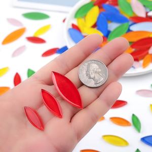 Fournisseur d'usine, mosaïque de verre artisanale, cristal translucide, carreaux en pétales en vrac pour projets de bricolage, artisanat - Product Image 5