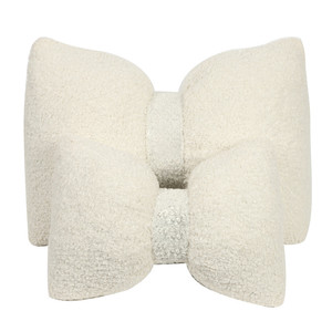 Car Headrest Pillow Set White Bowknot Neck Support Extra Soft PP Cotton Winter Car <b>Interior</b> <b>Accessory</b> - Product Image 5
