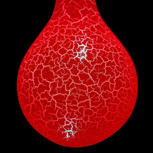 Vase craquelé en alliage plastique avec revêtement par pulvérisation, traitement personnalisé, fait main - Product Image 1