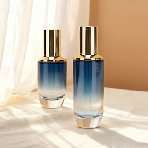 Pot compte-gouttes en verre rond en forme de triangle de couleur personnalisée 1 floz 1.7 floz emballage de pipette de luxe pour huile de visage sérum - Product Image 2