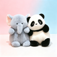 Peluche Panda Rouge Série Lazy Personnalisée OEM ODM, Peluche Éléphant, Poupée Enfant, Figurine Pingouin en Peluche, Cadeau