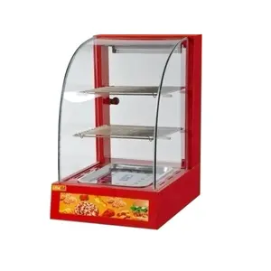 Machine de réchauffement des aliments/vitrine chauffante/vitrine d'affichage chauffe-aliments en verre