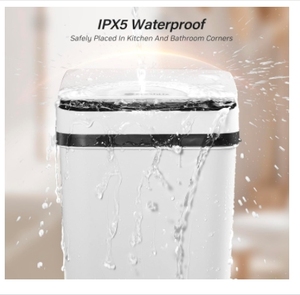 Automatic Bathroom Garbage Can With Lid 2.6 Gallon Diaper Slim Waterproof Smart Trash Can for Bedroom Bathroom Office Toilet RV - Product Image 4