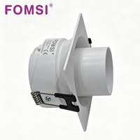 Support de Downlight Carré LED FOMSI Blanc Noir à Angle Réglable pour Ampoules LED MR16, Boîtier de Lampe LED, Cadre de Spot LED GU10 MR16