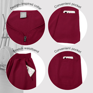 Women's Surgical Gown Nursing Set Pocketed <b>Top</b> Straight Leg Pants Moisture Wicking Clinical Uniform Hospital Wear - Product Image 3