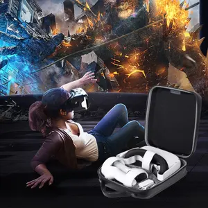 Per Oculus Quest 2 scatola di immagazzinaggio in pelle impermeabile antiurto portatile occhiali VR maniglia borsa per occhiali da gioco per realtà virtuale