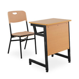 Ensemble bureau et chaise pour lycéens, <span class=keywords><strong>cadre</strong></span> en acier durable avec surface spacieuse, idéal pour les études quotidiennes des adolescents - Product Image 2