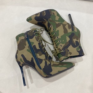 בנות qd26 מגפי קרסול עם רוכסן צד ו תחרה עד עקב ציצי הקרסול נשים בסגנון רחוב 2025 קצר - Product Image 6