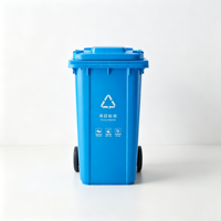 Poubelle extérieure à roulettes 240L en plastique pour le recyclage, idéale pour les espaces publics, les hôtels et les parcs - Offre Spéciale