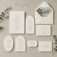Papeterie de mariage de luxe à motifs floraux en relief, Bordure de pivoine en relief coudé, Cartes d'information de mariage découpées sur mesure