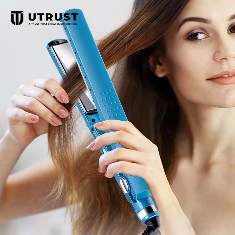 Professional planchas de cabello Fast Heating Dual Voltage Nano Titanium Tourmaline Ionic Brazilian Flat Iron Hair Straightener