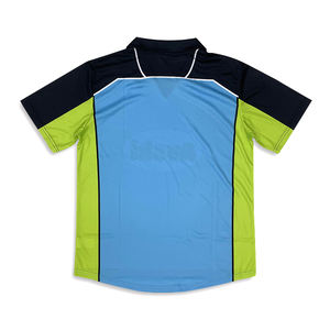 Camiseta de Fútbol Retro Azul Personalizada con Diseño de Patrón Sublimado, Transpirable, de Manga Corta - Product Image 3