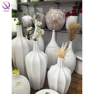 Vaso da pavimento in <span class=keywords><strong>ceramica</strong></span> di <span class=keywords><strong>grandi</strong></span> dimensioni, di lusso, di fascia alta, vaso in <span class=keywords><strong>ceramica</strong></span> bianca per interni, decorazione di soggiorno - Product Image 6