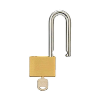 Cadenas en laiton avec cylindre à palette, anse en acier trempé étanche, antivol, à clé, pour porte, portail et extérieur