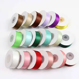 Plain Satin Ribbon Manufacturer Custom RPET Eco Friendly GRS Certificate Recycled Polyester RIBBONS Double Face Custom 3mm-100mm