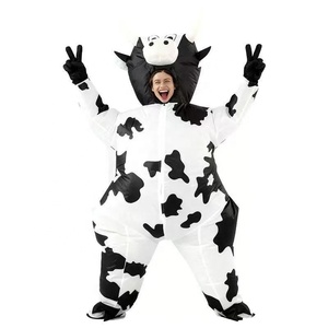 Divertente <span class=keywords><strong>Costume</strong></span> Gonfiabile <span class=keywords><strong>da</strong></span> <span class=keywords><strong>Mucca</strong></span> per Adulti, Tuta Gonfiabile a Forma di <span class=keywords><strong>Mucca</strong></span> per Feste di Halloween - Product Image 4