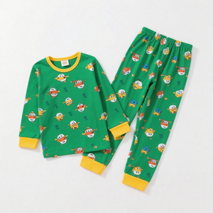 Hongbo Hợp Thời Trang Trẻ Em Của Kid Đồ Ngủ Tùy Chỉnh In Ấn Da Thân Thiện Tre Viscose 100% Cotton Toddler Pyjama Cho Bé Trai 7 Năm - Product Image 5