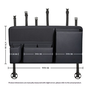 Universelle PU-Leder Faltbare Kofferraum-Aufbewahrungstasche mit Aufhängevorrichtung Luxus-Organizer für SUV und Limousine - Product Image 4