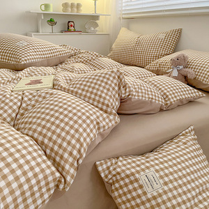 Set di trapunta a quattro pezzi transfrontaliera borsa da letto in cotone per lavaggio cappello e lenzuolo Kit all'ingrosso - Product Image 4