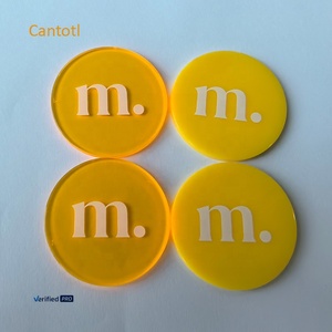 Jetons de poker en <span class=keywords><strong>plastique</strong></span> personnalisés avec logo, écologiques, de haute qualité, imprimés, vierges ou colorés, pour jeux et boissons, directement de l'usine - Product Image 1