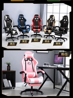 Chaise de bureau pivotante confortable pour longues sessions, idéale pour le gaming, le streaming et les e-sports, avec dossier ergonomique pour la maison et le café internet