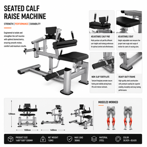 Machine de musculation commerciale pour soulevé de mollets assis, mouvement fluide, équipement de gym pour débutants et professionnels - Product Image 2