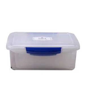 Organizador transparente para cocina, cajas apilables, recipientes herméticos de plástico para almacenamiento de alimentos con cubierta