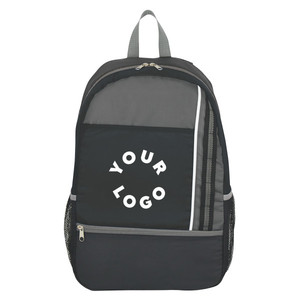 Sac à dos de voyage et scolaire en polyester imperméable et durable avec logo personnalisé, idéal pour le sport, les activités de plein air, les étudiants, les cadeaux, les événements, et la promotion par sérigraphie. - Product Image 4