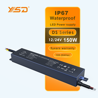 Alimentation électrique pour LED YSD Slim Narrow MiNi, 24 Vcc, 12 Vcc, 150 W, pour bandeaux lumineux, étanche IP67