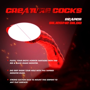 <span class=keywords><strong>Gode</strong></span> en forme de serpent rouge 11.81 pouces Silicone réaliste jouet sexuel anal et vaginal flexible pour les femmes discret stock d'entrepôt américain - Product Image 4