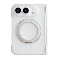 Étui de téléphone portable transparent avec support pliable antichoc pour iPhone DUO 18 Fold 18 Ultra