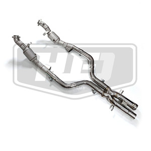 Tuyau de descente à haut débit pour <span class=keywords><strong>Mercedes</strong></span> <span class=keywords><strong>Benz</strong></span> <span class=keywords><strong>S600</strong></span> W221 <span class=keywords><strong>V12</strong></span>, conception en X, échappement performance avec isolation - Product Image 4