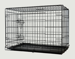 Usine En Gros En Métal Chien <span class=keywords><strong>Cage</strong></span> Fil Pet Chenil Portable En Plastique Plateau Facile À Assembler Respirant Extérieur Intérieur Transporteur - Product Image 5