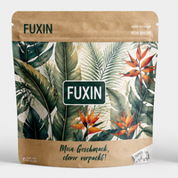 Sachets en papier kraft imprimés sur mesure avec fermeture à glissière thermoscellable, résistants à l'humidité, emballage premium